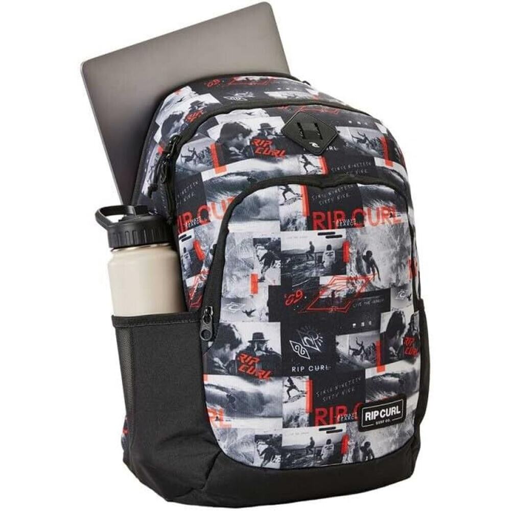 Rip Curl Ozone 30L Backpack Bag With Laptop Sleeve Compartment in Black/Grey